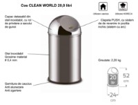 Урна Alda Clean World (605) 20L фото №2 — интернет-магазин Desire.md