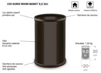 Урна Alda Room Basket 9L (606B) фото №2 — интернет-магазин Desire.md