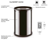 Coș de gunoi Alda Room Basket 15L (641A) imaginea #2 — magazin online Desire.md