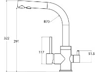 Baterie bucătărie Aquasanita Helika 2663 Brass imaginea #3 — magazin online Desire.md