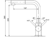 Baterie bucătărie Aquasanita Helika 2383 Silica imaginea #2 — magazin online Desire.md