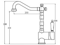 Baterie bucătărie Aquasanita Helika 2473 Gold imaginea #3 — magazin online Desire.md