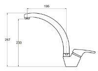 Baterie bucătărie Aquasanita Helika 2813 Silica imaginea #2 — magazin online Desire.md