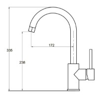 Baterie bucătărie Aquasanita Helika 5523 Brass imaginea #2 — magazin online Desire.md