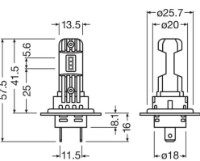 Автомобильная лампа Osram LEDriving HL Easy H7/H18 (64210DWESY-1HB) фото №2 — интернет-магазин Desire.md