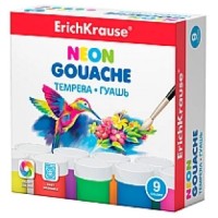 Художественные краски Erich Krause Neon (54596) 9pcs фото №1 — интернет-магазин Desire.md