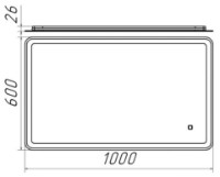 Oglindă baie Bayro Gama 1000x600 Led Touch (115266) imaginea #2 — magazin online Desire.md