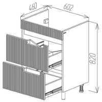Dulap pentru lavoar Bayro Positano Argo 600 (119543) imaginea #6 — magazin online Desire.md