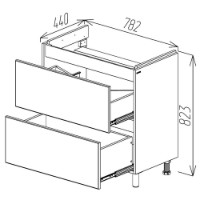 Dulap pentru lavoar Bayro Trend Como 800 (113430) imaginea #5 — magazin online Desire.md