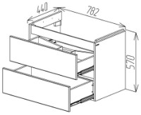 Шкаф под умывальник Bayro Trend Como 800 (113433) фото №5 — интернет-магазин Desire.md