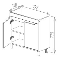 Dulap pentru lavoar Bayro Venus Neon 800 (114540) imaginea #6 — magazin online Desire.md