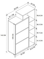 Обувница Nex Home 18-04-01 White фото №3 — интернет-магазин Desire.md