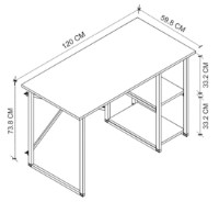 Письменный стол Bofigo 20-02-08 Anthracite фото №7 — интернет-магазин Desire.md