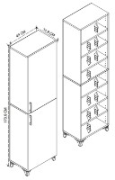 Шкаф Nex Home 12-80-01 White фото №6 — интернет-магазин Desire.md