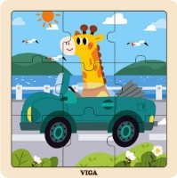 Пазл Viga 9 Giraffe in the car (44629)