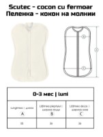 Кокон на молнии ES White 0-3 months фото №3 — интернет-магазин Desire.md