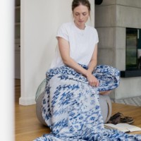 Pătura IBENA Ieichte Mischdecke Amari 150х200cm Blue/Ivory imaginea #2 — magazin online Desire.md