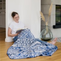 Pătura IBENA Ieichte Mischdecke Amari 150х200cm Blue/Ivory imaginea #3 — magazin online Desire.md