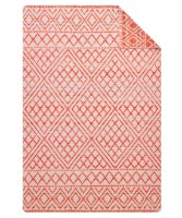 Pătura IBENA Jacquard  Baumwolldecke Kailua mith GOTS Zertifikat 140x200cm Redorange/ivory imaginea #3 — magazin online Desire.md