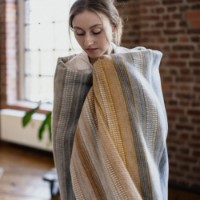 Плед IBENA Jacquard Decke Harlyn 220x260cm Grey/Orange фото №6 — интернет-магазин Desire.md