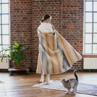 Плед IBENA Jacquard Decke Harlyn 220x260cm Grey/Orange фото №2 — интернет-магазин Desire.md