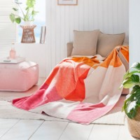 Pătura IBENA Jacquard Decke Hawi 150х200cm Berry/Orange imaginea #2 — magazin online Desire.md