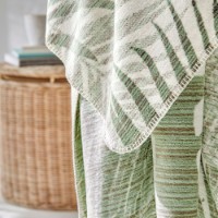 Pătura IBENA Jacquard Decke Honolulu 150х200cm Green/Off-white imaginea #3 — magazin online Desire.md