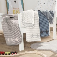 Плед для малышей IBENA Jacquard Decke Lelu 75x100cm Grey/White фото №2 — интернет-магазин Desire.md