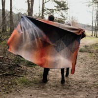 Плед IBENA Jacquard Decke Luena 150x200cm Dark Grey/Orange фото №3 — интернет-магазин Desire.md