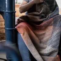 Плед IBENA Jacquard Decke Luena 150x200cm Dark Grey/Orange фото №4 — интернет-магазин Desire.md