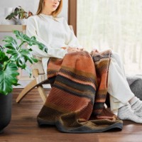 Плед IBENA Jacquard Decke Moca 150х200cm Orange/Grey фото №4 — интернет-магазин Desire.md