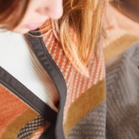 Плед IBENA Jacquard Decke Moca 150х200cm Orange/Grey фото №5 — интернет-магазин Desire.md