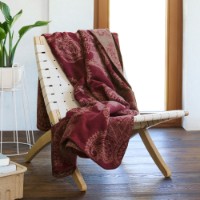 Pătura IBENA Jacquard Decke Salem 150х200cm Burgundy/Light Brown imaginea #3 — magazin online Desire.md
