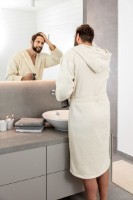 Halat de baie Rhomtuft Face & Body Bademantel Kiesel XL imaginea #6 — magazin online Desire.md