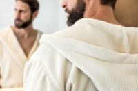 Halat de baie Rhomtuft Face & Body Bademantel White M imaginea #5 — magazin online Desire.md