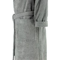 Halat de baie Rhomtuft Sir & Lady Bademantel Kiesel XL imaginea #6 — magazin online Desire.md