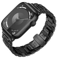 Curea Hoco iWatch WA32 42/44/45/49mm Grand Series Five-Bead Steel Strap Black imaginea #1 — magazin online Desire.md