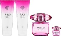 Парфюмерный набор для неё Versace Bright Crystal Absolu EDP 90ml + EDP 5ml + Shower Gel 100ml + Body Lotion 100ml