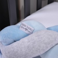 Protectie laterala pentru patut Veres Blue Grey (154.02.3) imaginea #2 — magazin online Desire.md