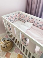 Protectie laterala pentru patut Veres Sleepy Moon Pink (154.05.01) imaginea #3 — magazin online Desire.md