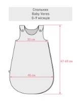 Sac de dormit Veres Velour Aquamarine 0-9m (125.08.01) imaginea #5 — magazin online Desire.md