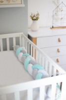 Protectie laterala pentru patut Veres White Mint Grey (154.02.17) imaginea #4 — magazin online Desire.md