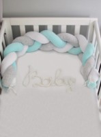 Protectie laterala pentru patut Veres White Mint Grey (154.02.17) imaginea #3 — magazin online Desire.md