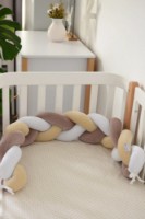 Protectie laterala pentru patut Veres White Mokko Beige (154.02.18)