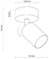 Spot Tk-Lighting Top 5957 Brown imaginea #3 — magazin online Desire.md