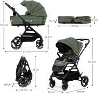 Коляска Kinderkraft Yoxi 2in1 Mystic Green (KSYOXI00GRE2000) фото №4 — интернет-магазин Desire.md