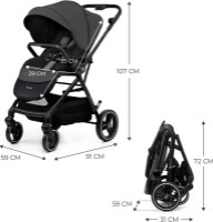 Коляска Kinderkraft Yoxi Moonlight Grey (KSYOXI00GRY0000) фото №6 — интернет-магазин Desire.md