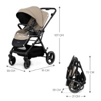 Carucior Kinderkraft Yoxi Sand Beige (KSYOXI00BEG0000) imaginea #4 — magazin online Desire.md