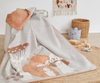 Одеяло для малышей IBENA Jacquard Decke Plize 100x150cm Grey/Orange фото №2 — интернет-магазин Desire.md