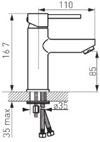 Смеситель для умывальника F-Design Flusso Gold FD1-FLS-2-55 фото №2 — интернет-магазин Desire.md